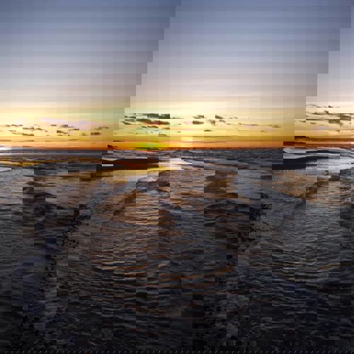 Vinter Skagen Hav Kystlinje